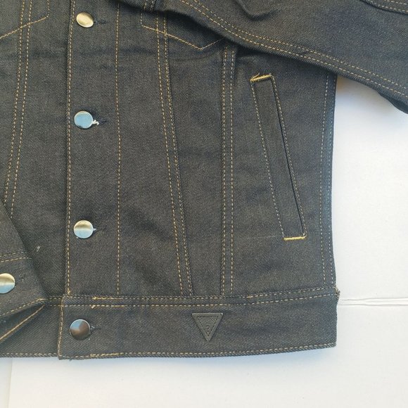 New GUESS Men's Rex Denim Embroidery Jacket - Picture 5 of 11